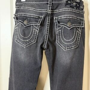 True Religion Dark Gray Straight Jeans